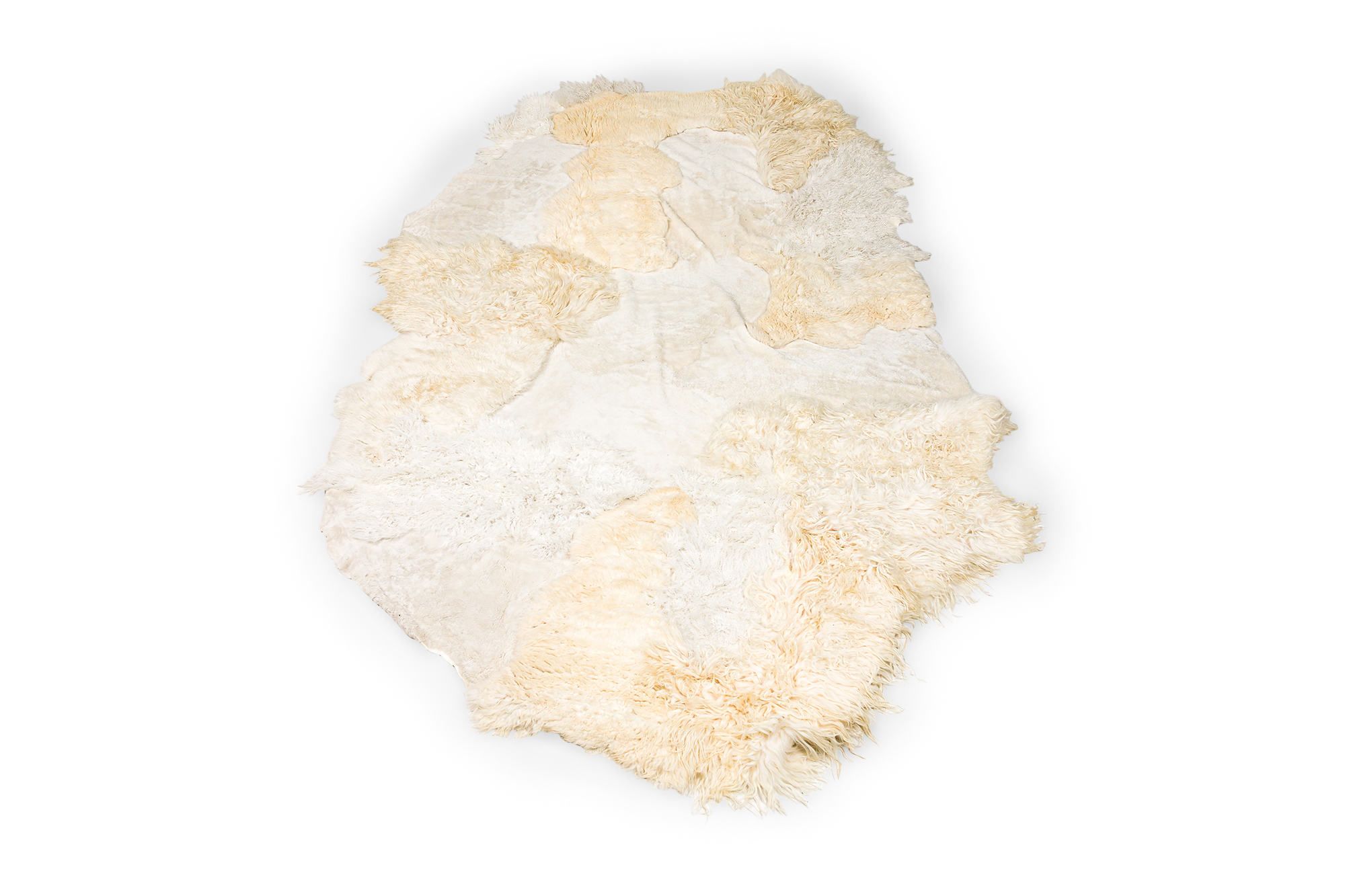 Patchwork sheepskin artistic rug new york new york