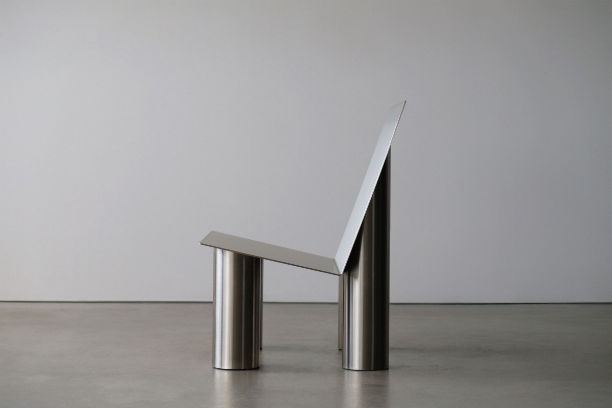 Contemporary stainless steel chabanel chair