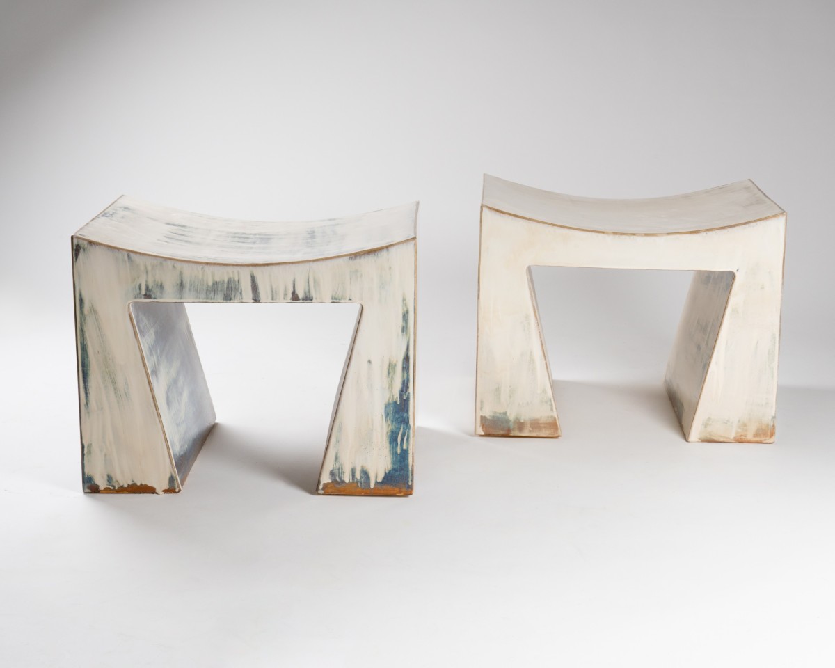 Contemporary archi ceramic stool