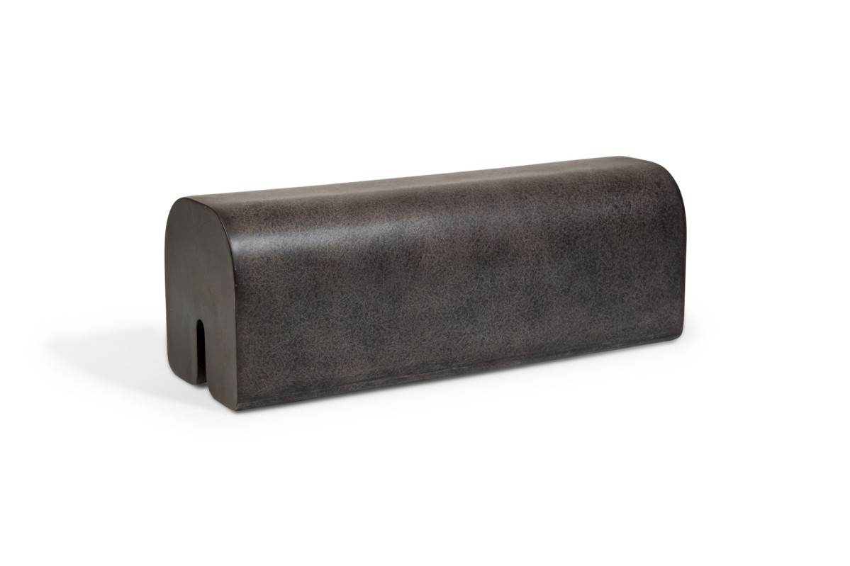 Contemporary brownish arch bench