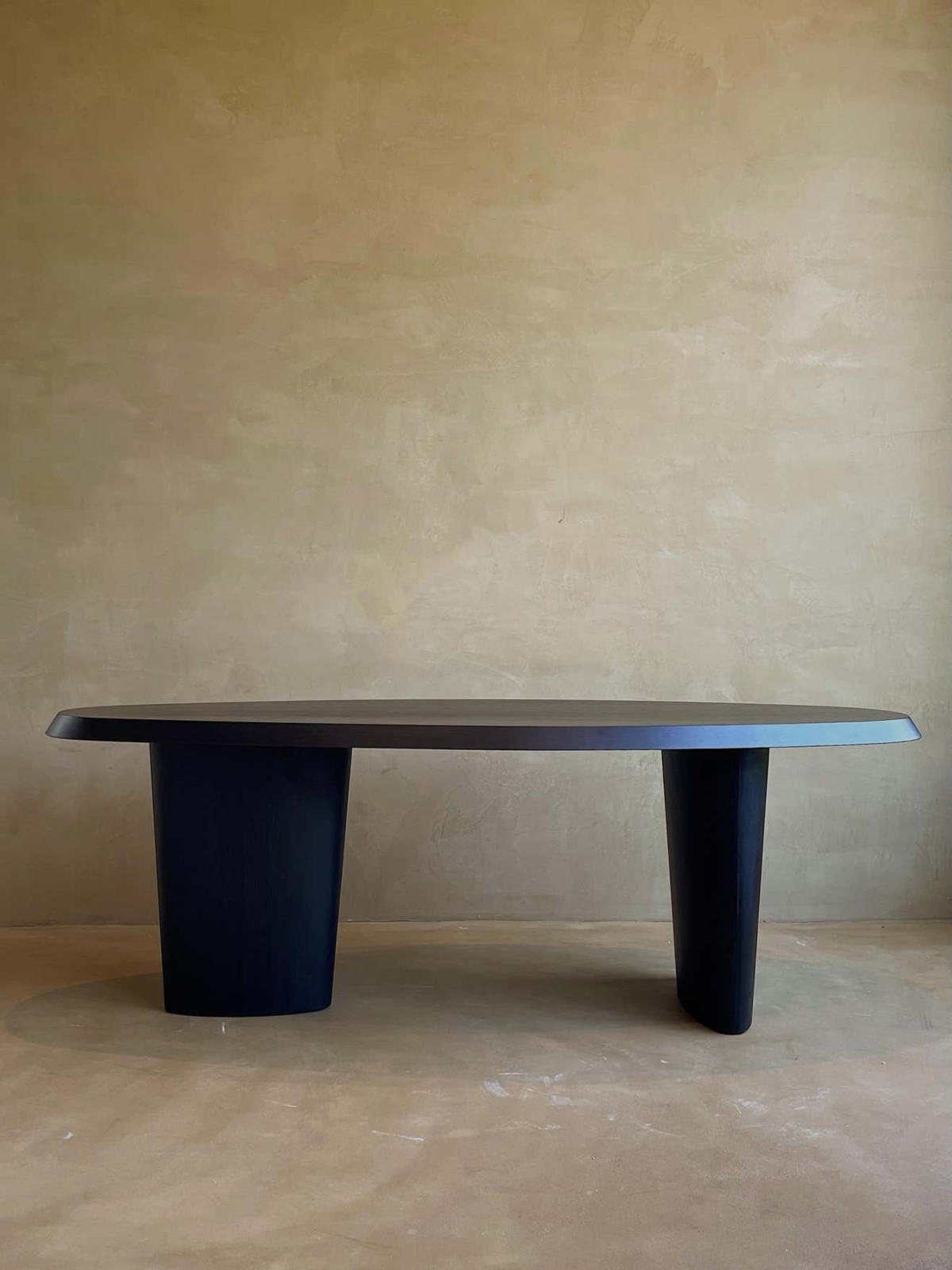 Contemporary oval dining table