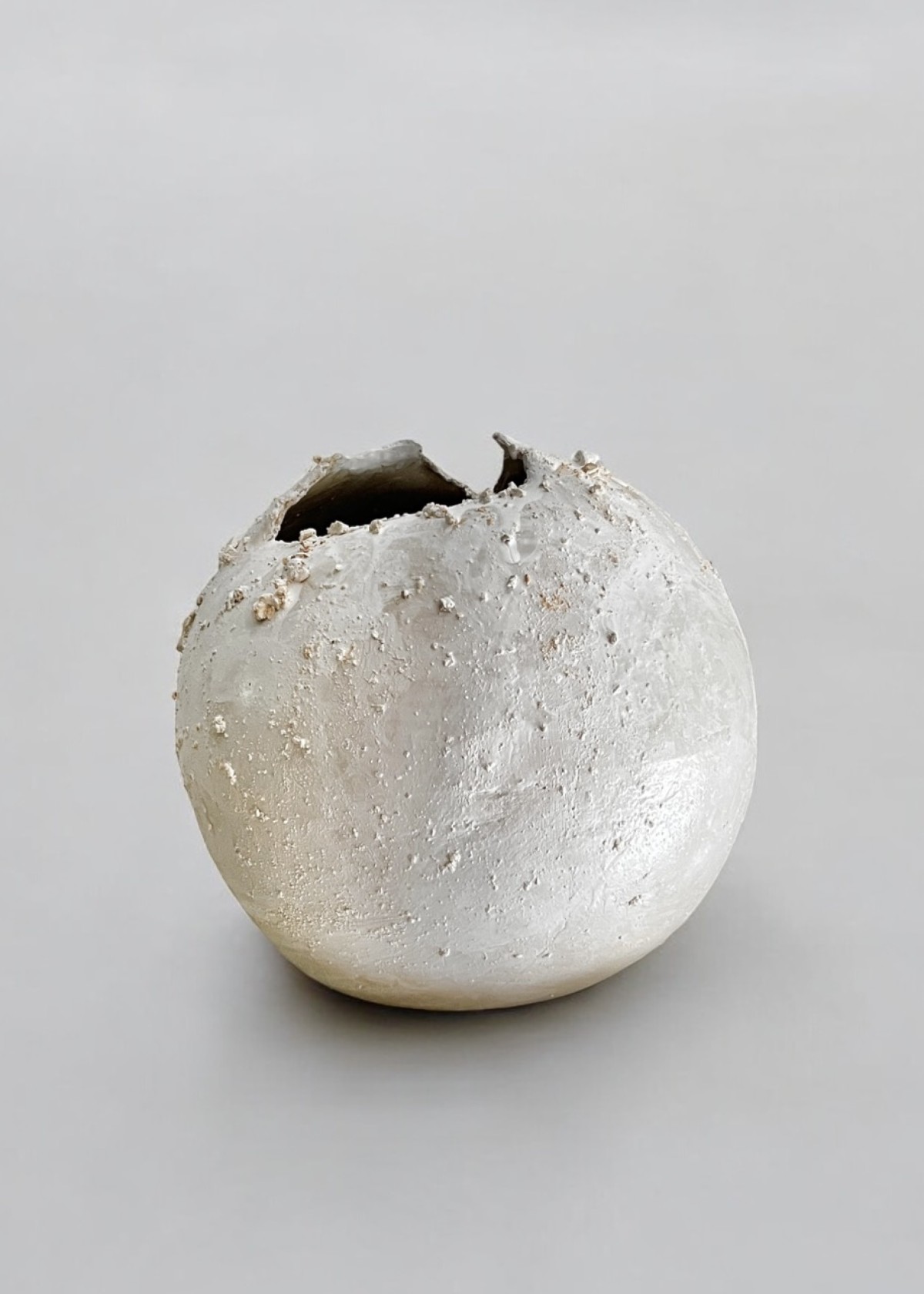 Contemporary light rocks stoneware sculptural urns vases