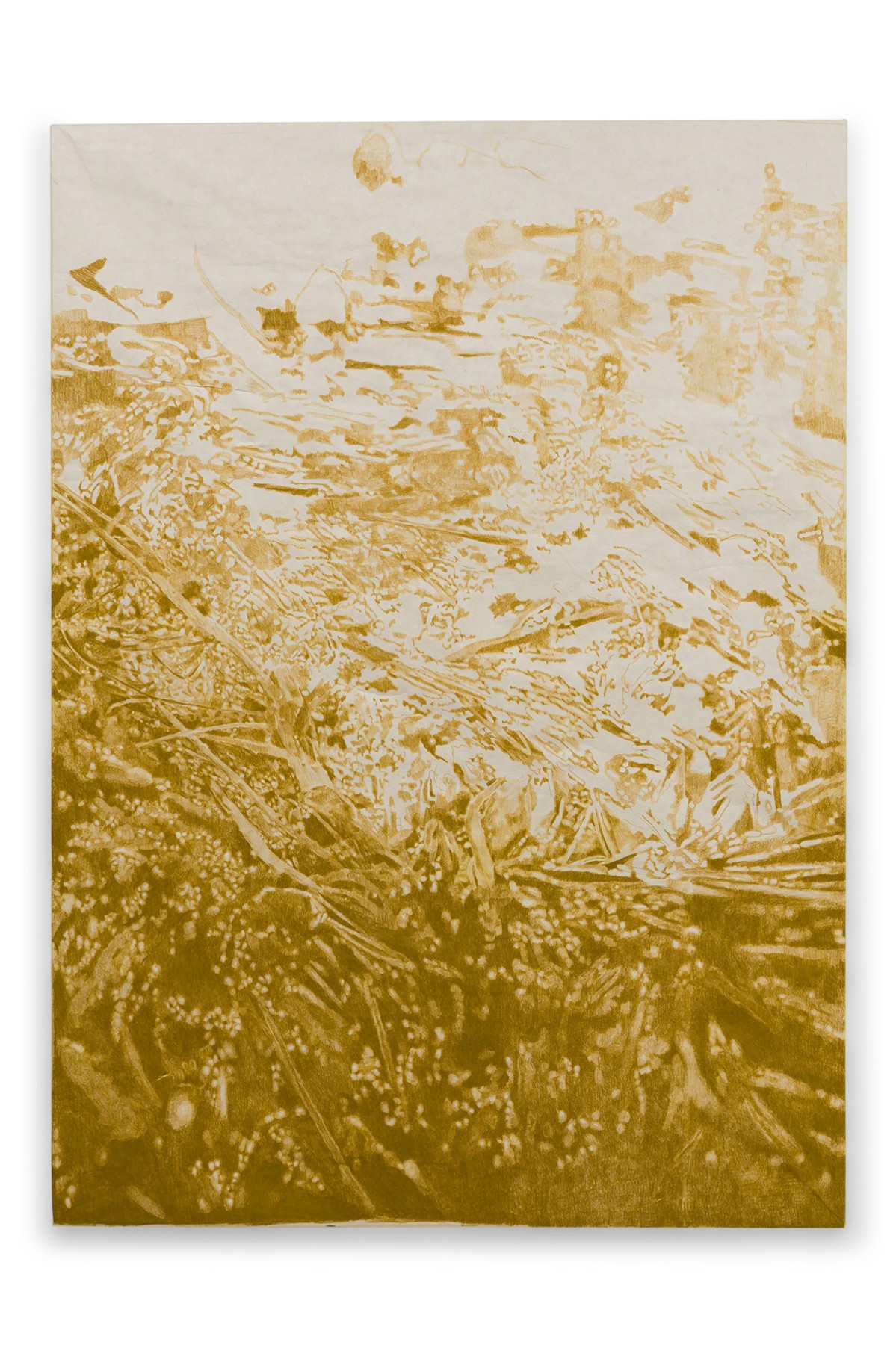 Contemporay abstract pigments and pencil on paper titled the gate 