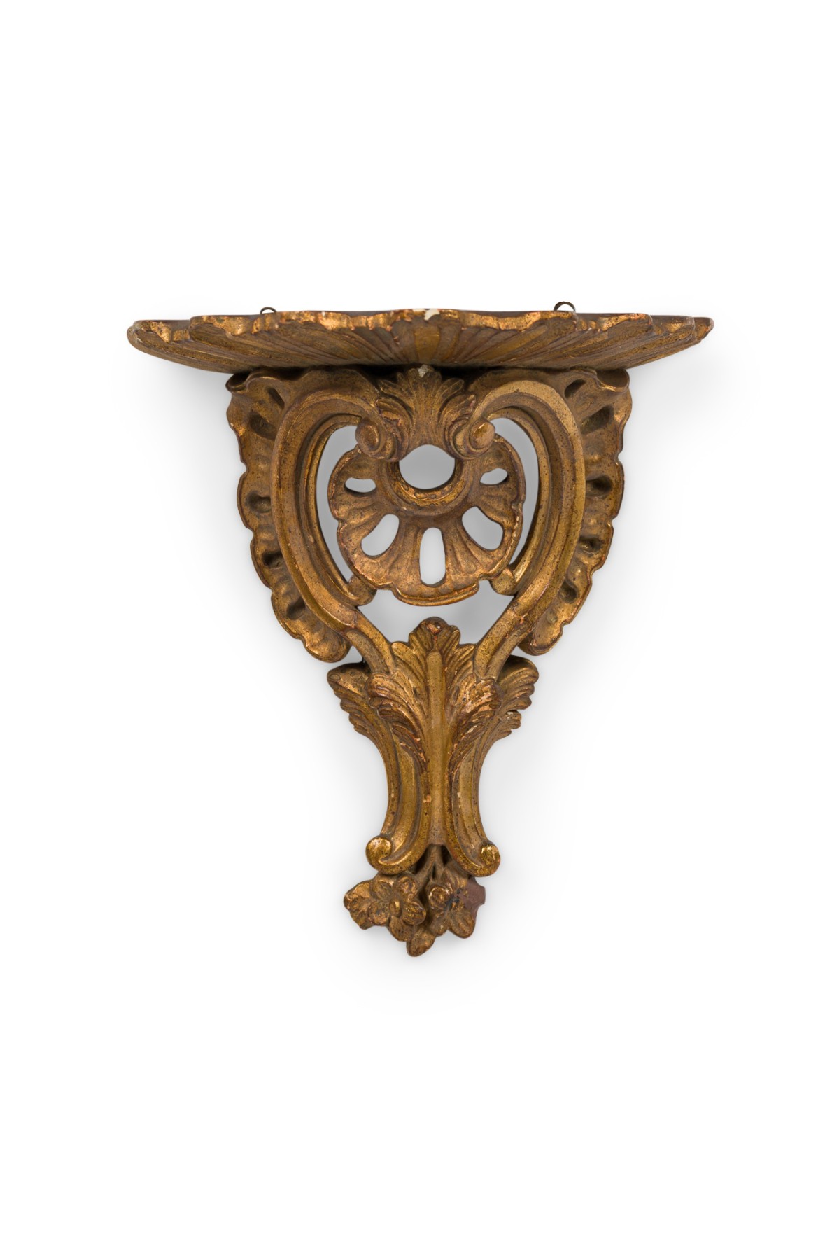 19th c italian rococo gilt wall shelf
