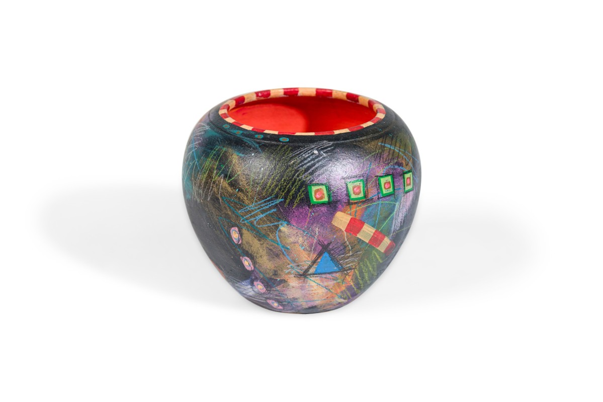 Contemporary abstract art bowl sbr