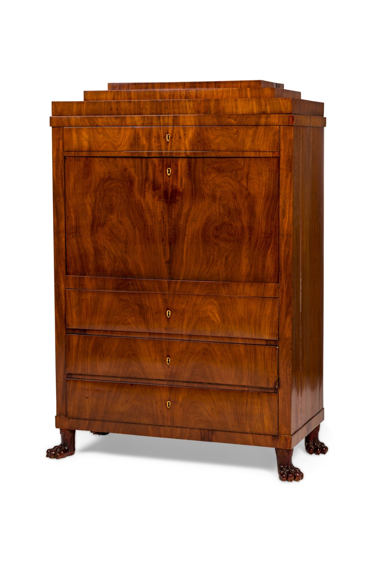 19th century biedermeier walnut secretary bureau