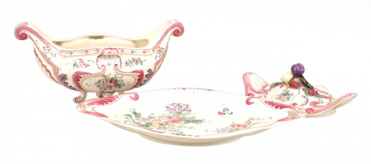 French victorian fruit motif soup tureen