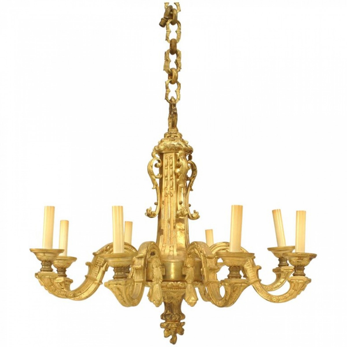 French louis xvi style gilt bronze chandelier