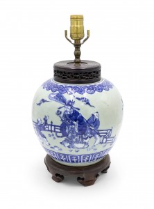 Chinese celadon porcelain table lamp 1