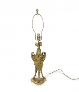 French victorian gilt bronze satyr table lamps 1