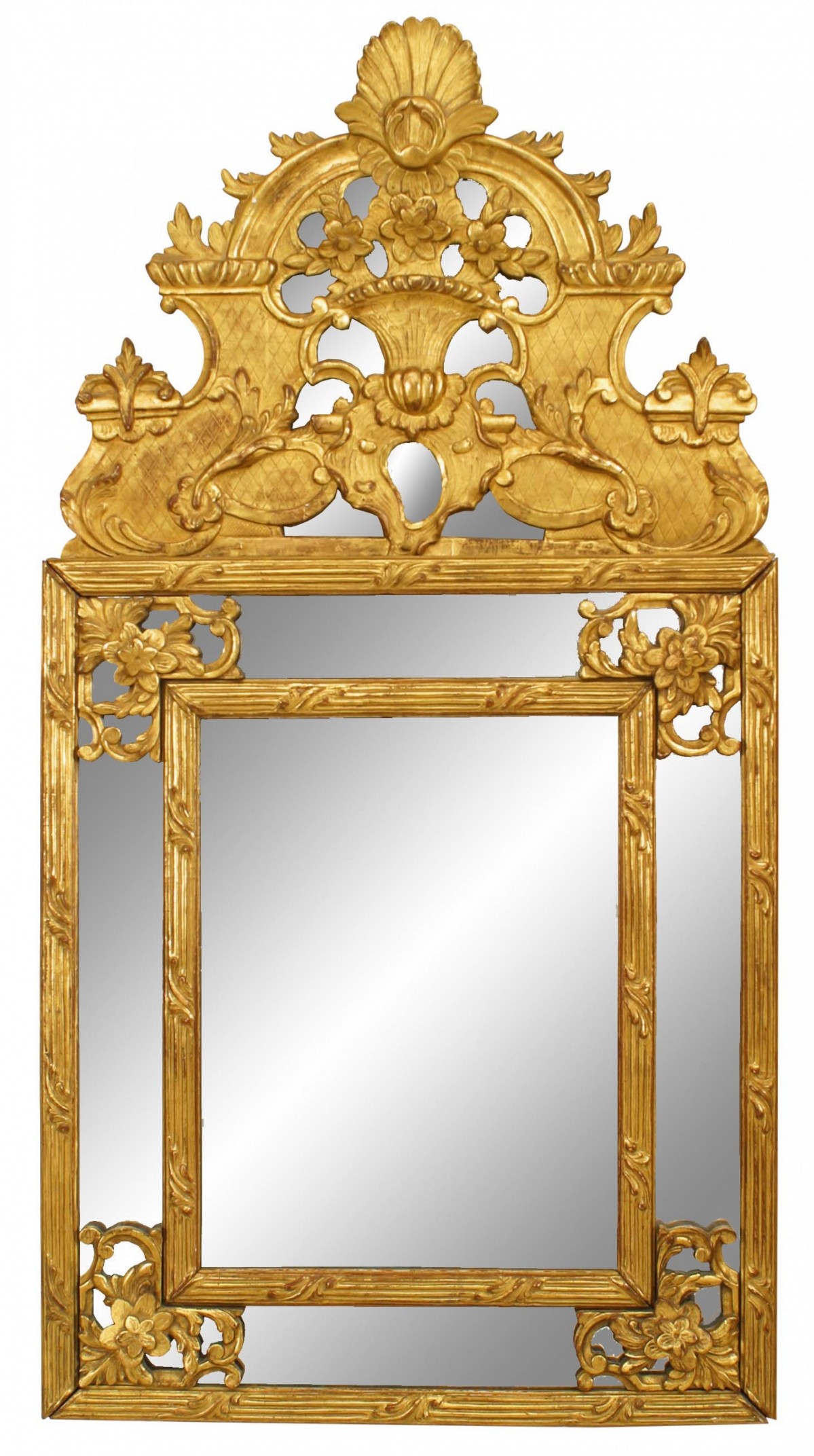 French louis xvi gilt wood wall mirror