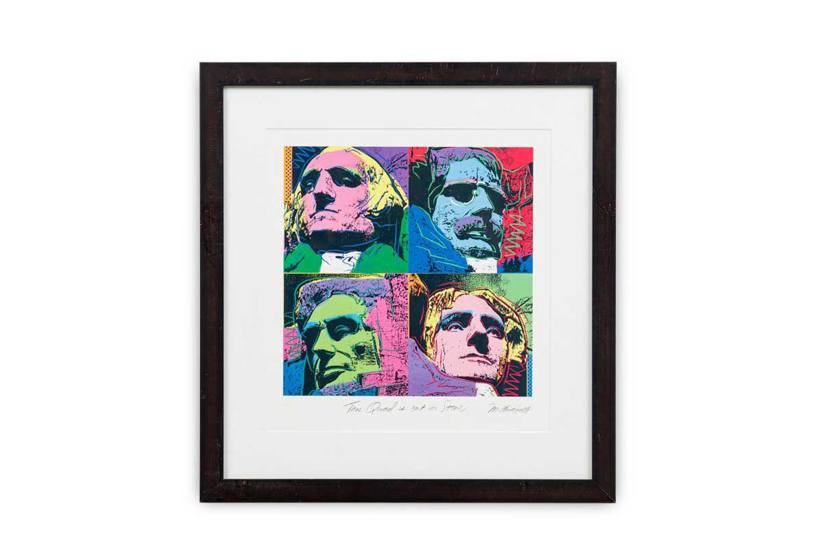 M chickerella contemporary american print titled this quad is cut in stone 1