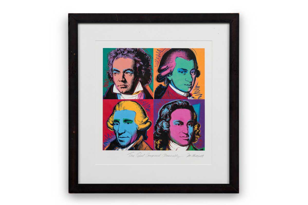 M chickerella contemporary american print titled this quad composed musically