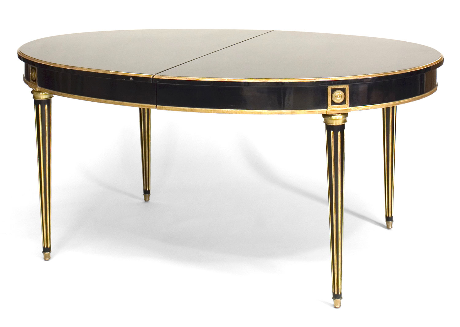 French louis xvi style ebonized oval dining table
