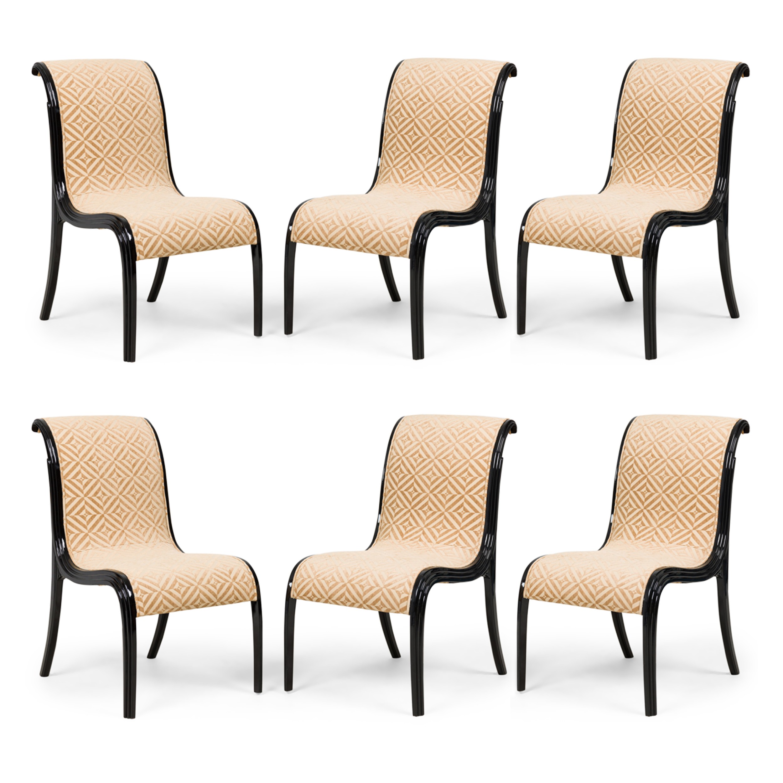 Pair of Upholstered Art Deco Armchairs of Palisander Wood Pair of Upholstered Art Deco Armchairs of Palisander Wood