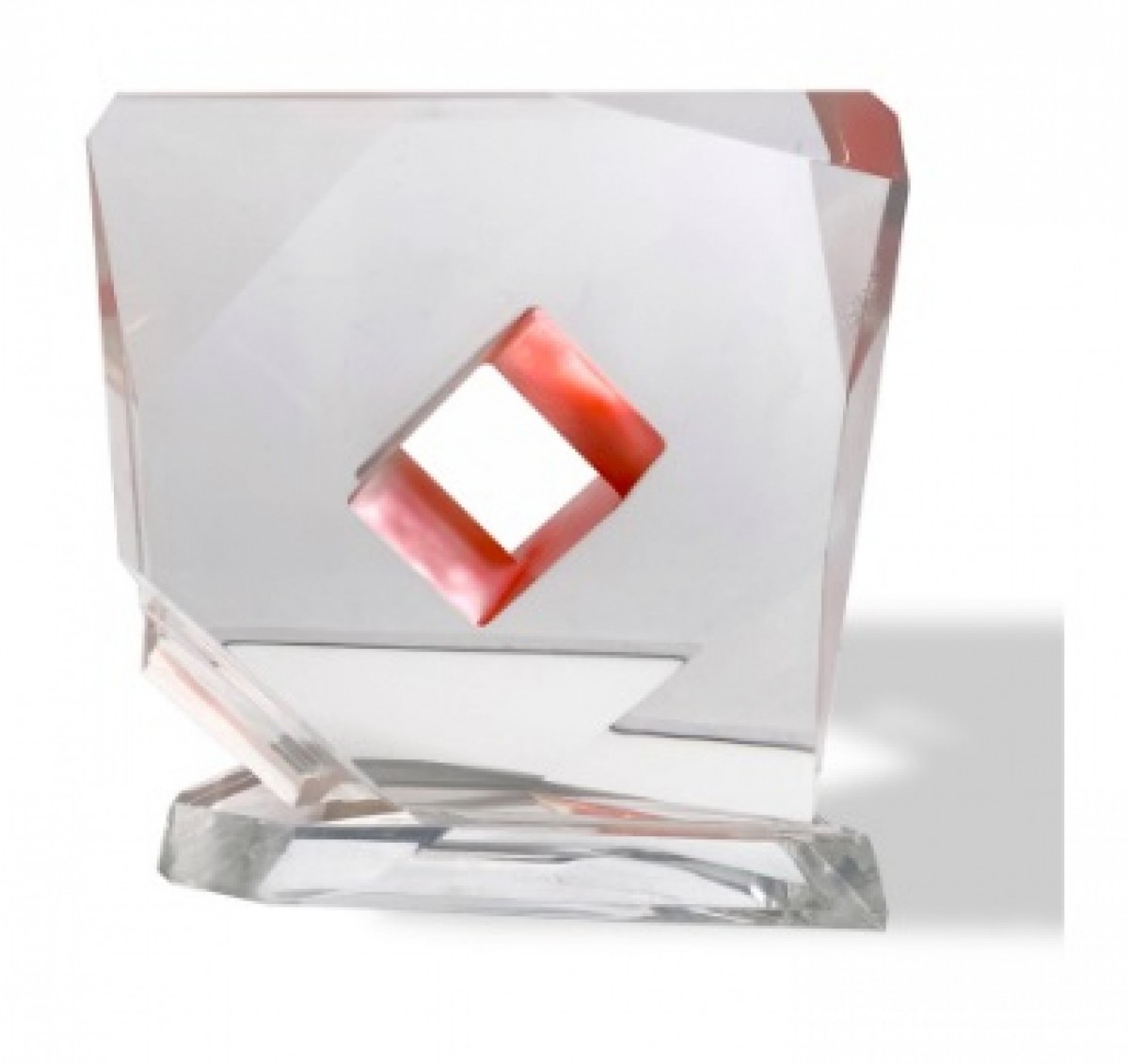 Les prismatiques abstract mid century lucite sculpture