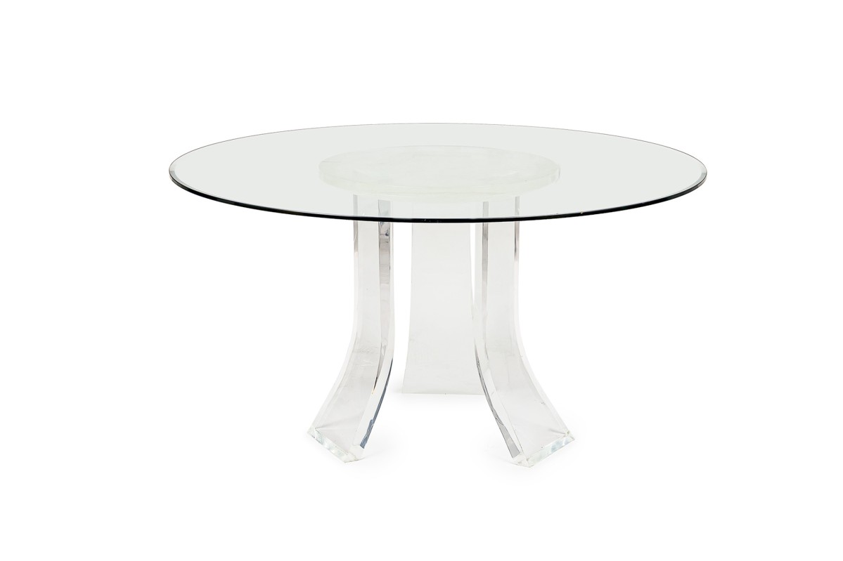 Karl springer contemporary american lucite dining table base
