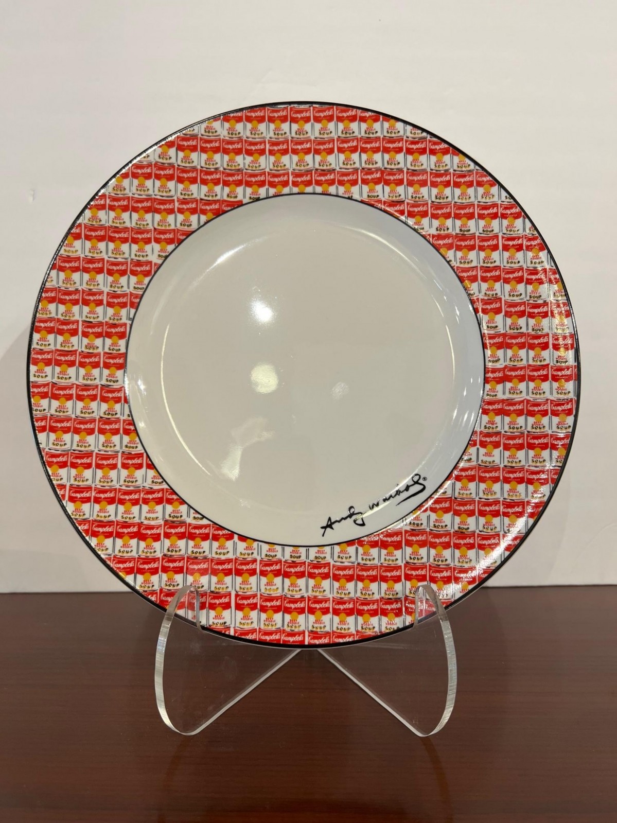 Andy warhol american modern 100 cans pattern dinner plates