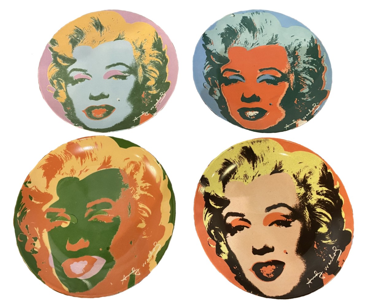 Andy warhol american modern marilyn pattern salad plates