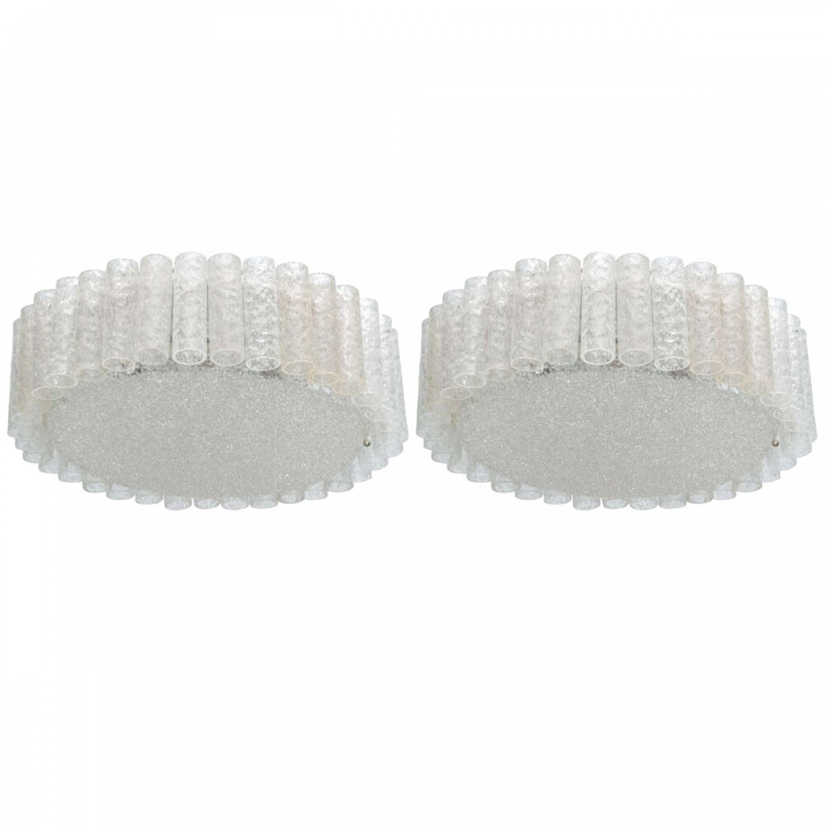 One german modern handblown glass doria flush mount hanging chandelier