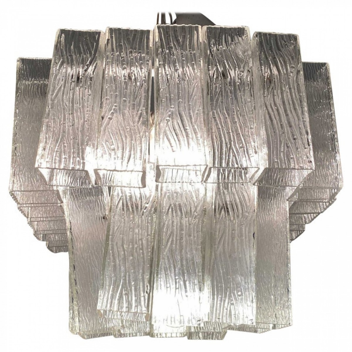 Italian modern handblown glass chandelier venini