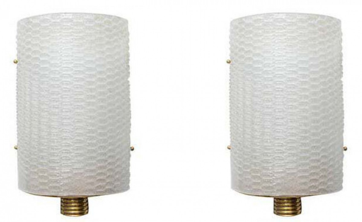 Pair of italian modern barovier and toso wall lights