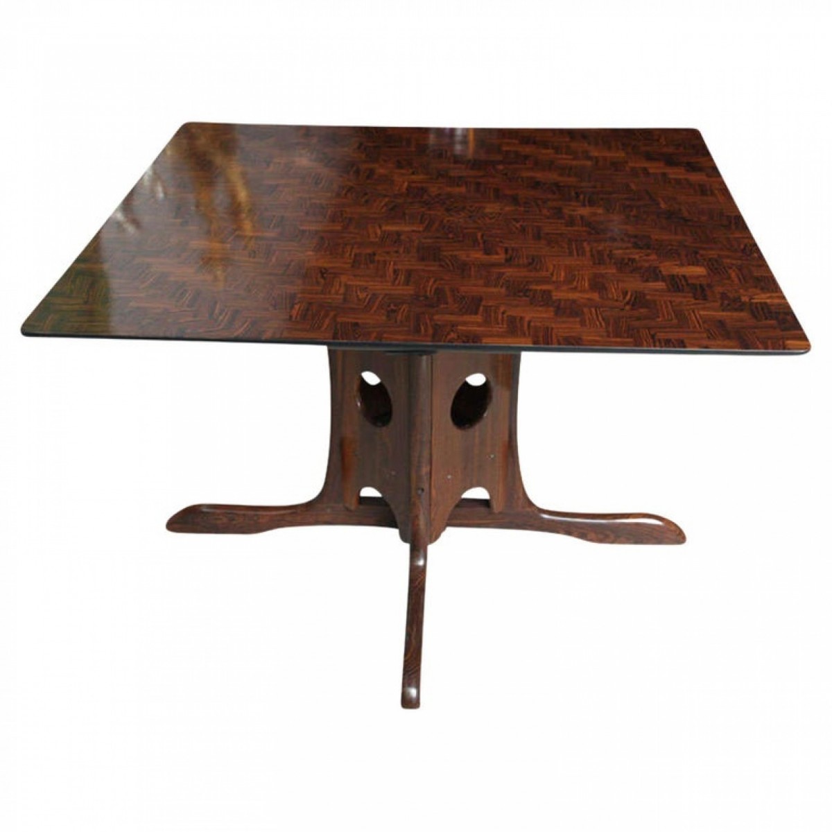 Mexican modern jacaranda coconut and mesquite dining center games table