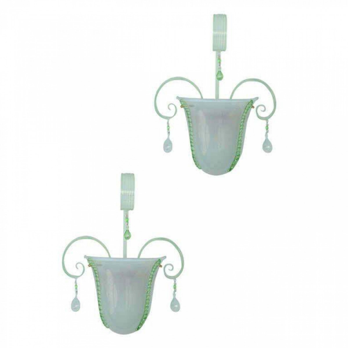 Pair of murano glass wall lights sconces