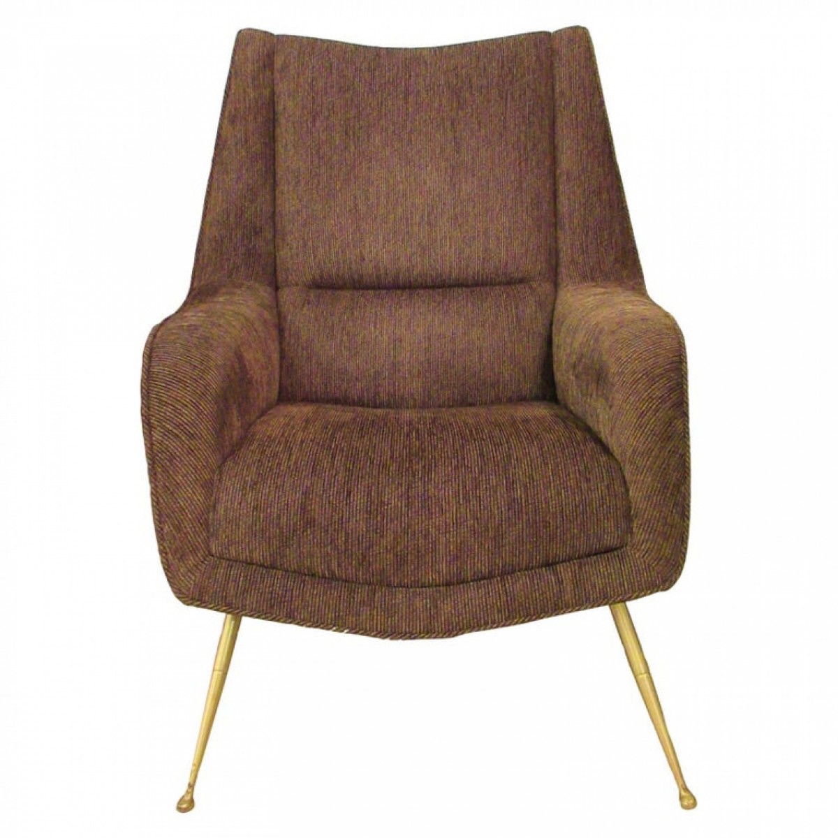 Italian modern upholstered armchair carlo di carli 1950s