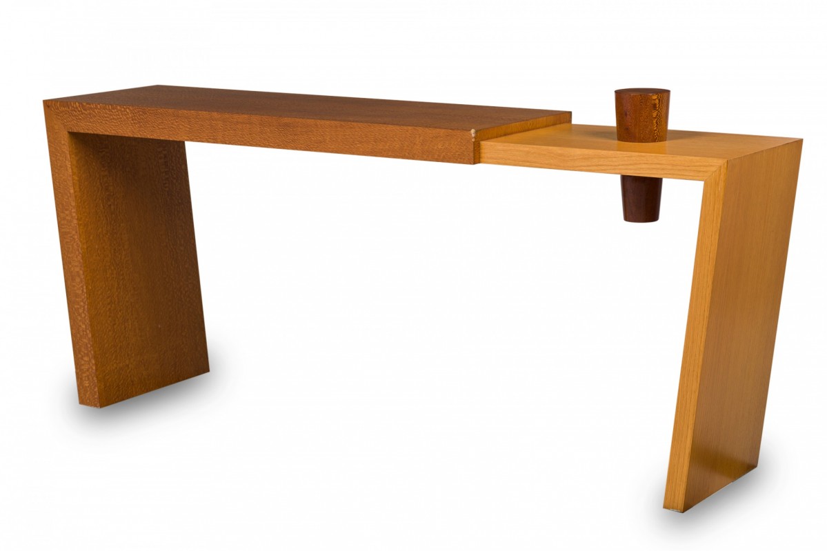 Antonio fortuna contemporary american walnut bleached mahogany console table