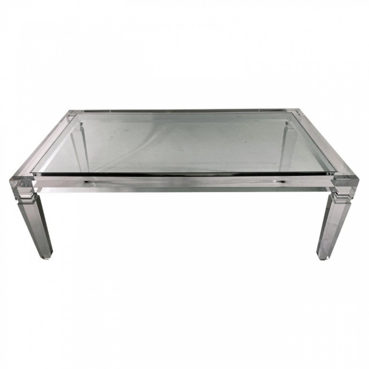 American modern lucite and glass cocktail table charles hollis jones