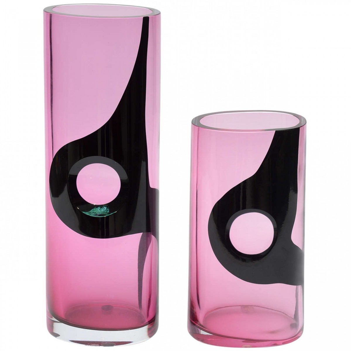 Two italian modern art glass vases seguso