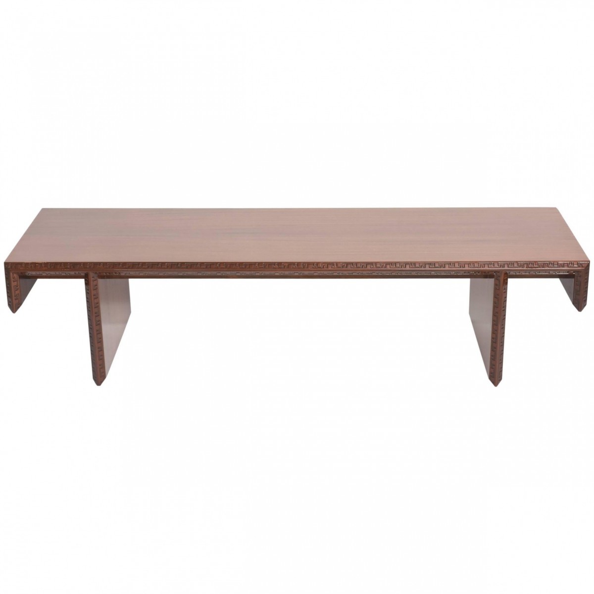 American modern mahogany taliesin group low table or bench frank lloyd wright