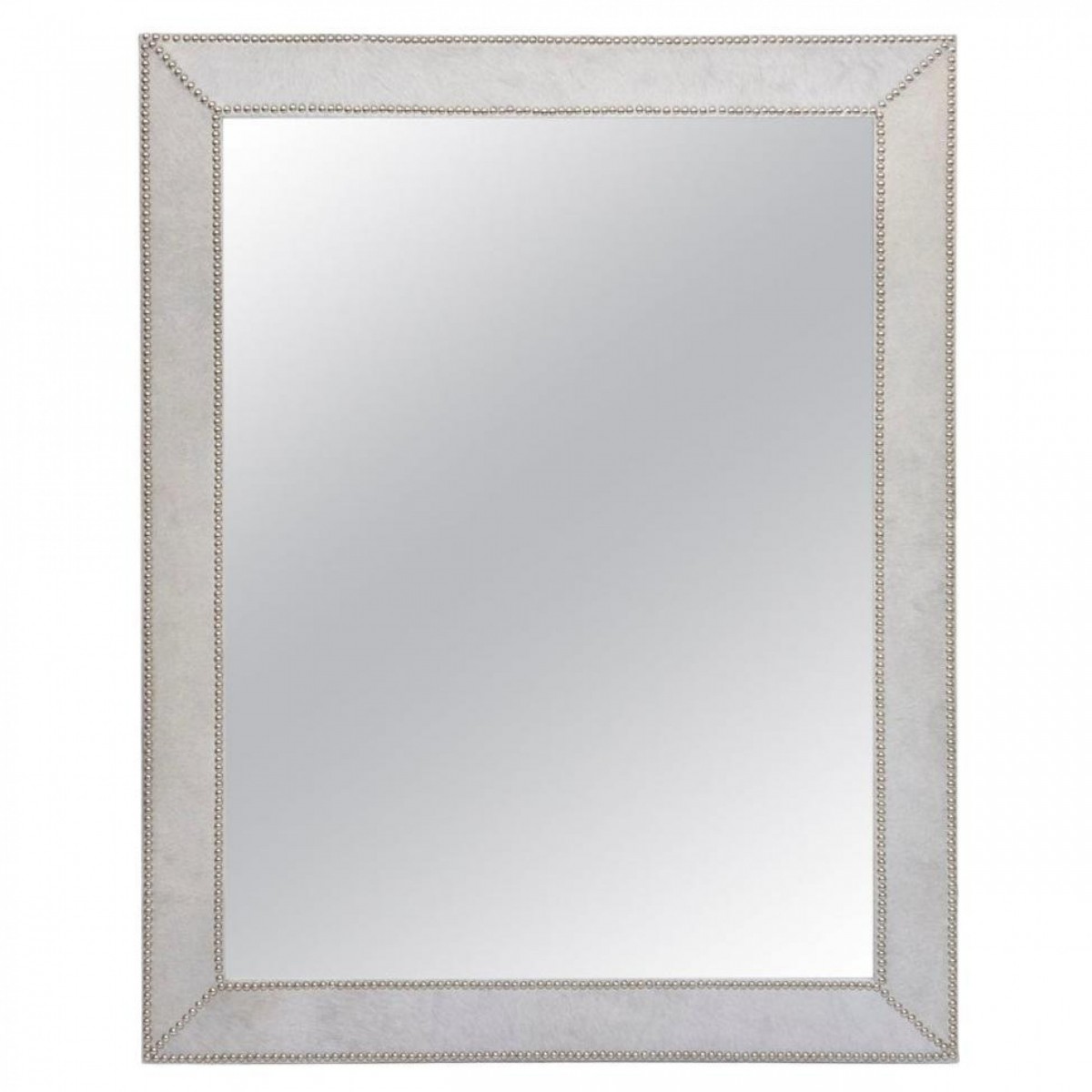 French modern pony and nickel mirror