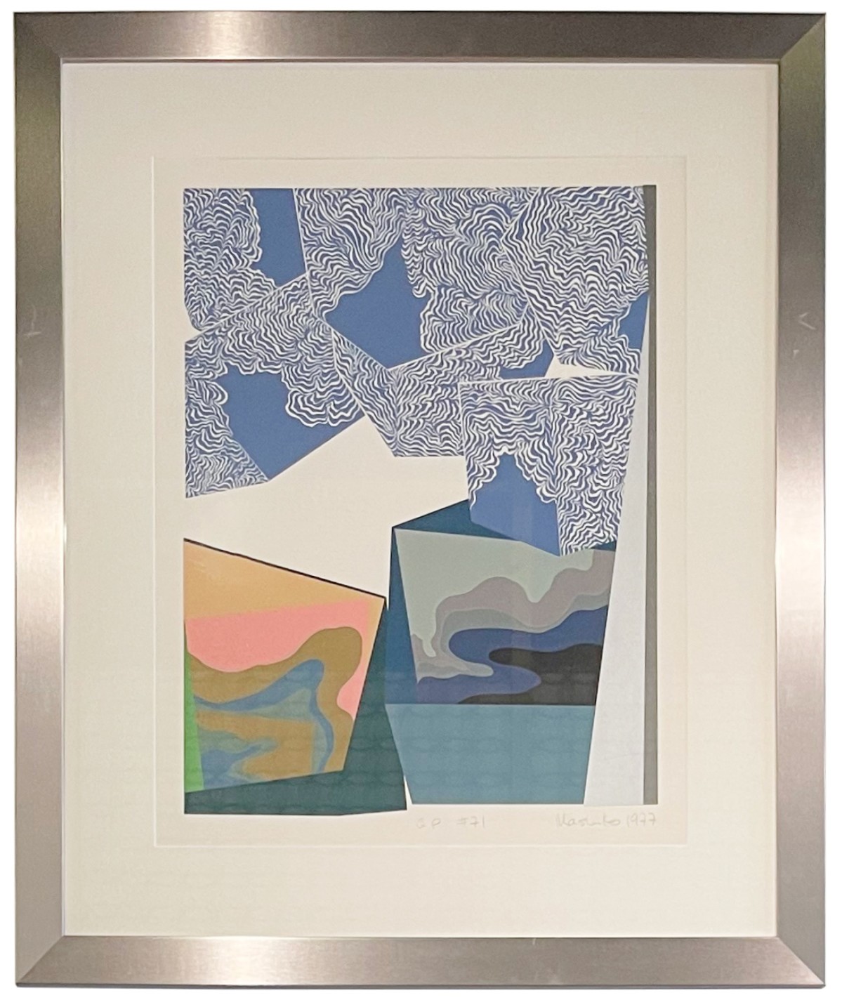 Japanese abstract expressionist serigraph signed numbered mashiko c