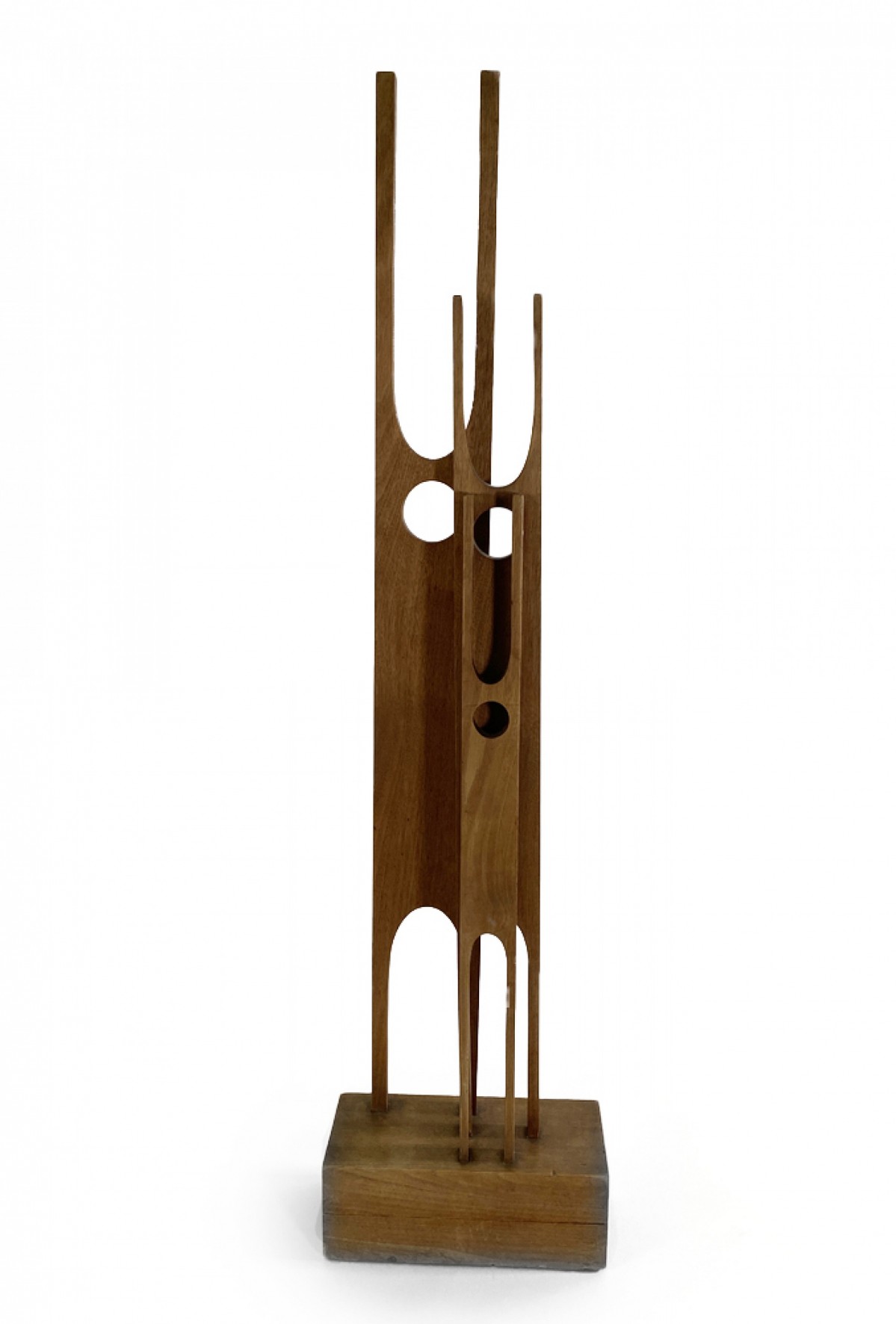 Modern hand carved wood sculpture