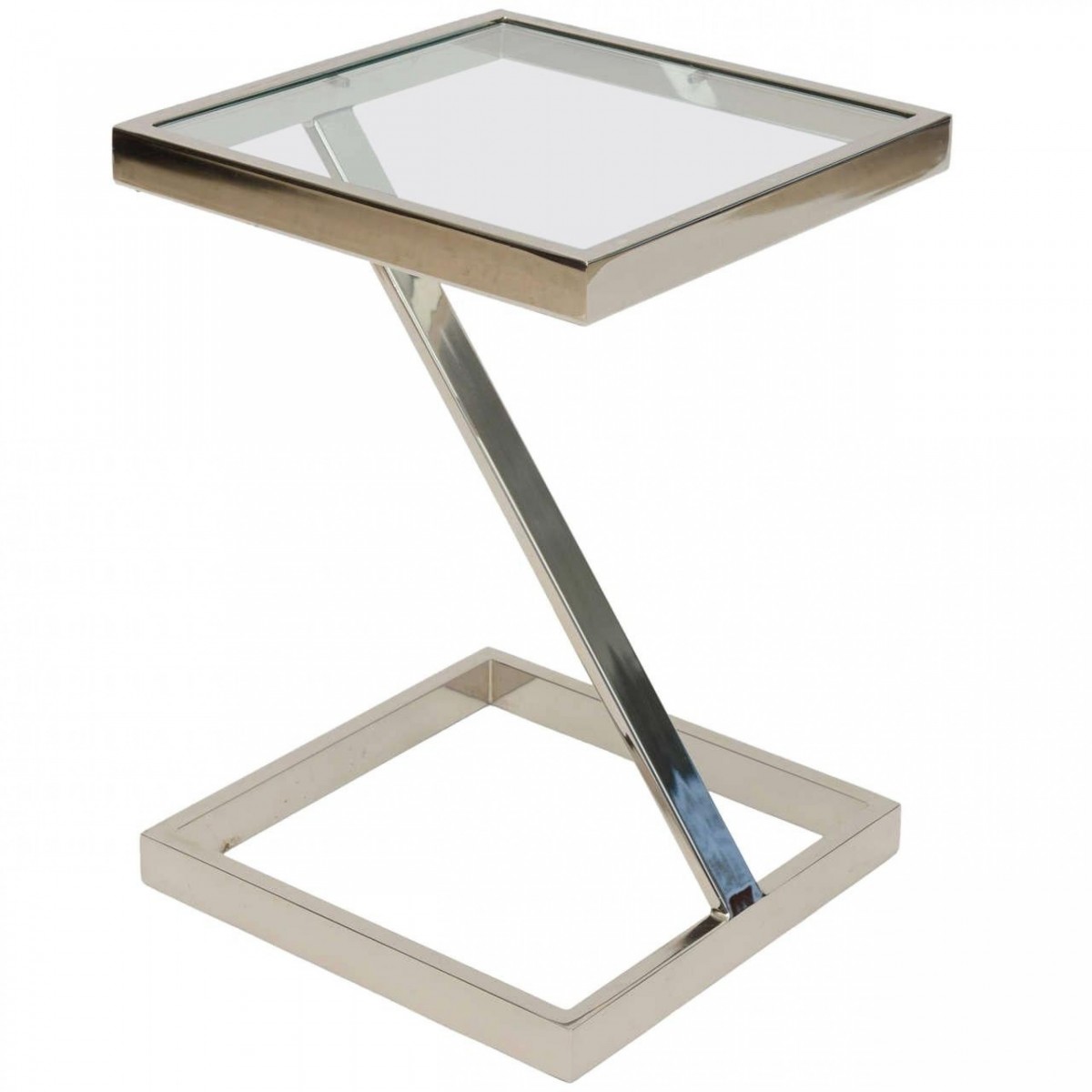 American modern chrome and glass side table pace collection 2475 each