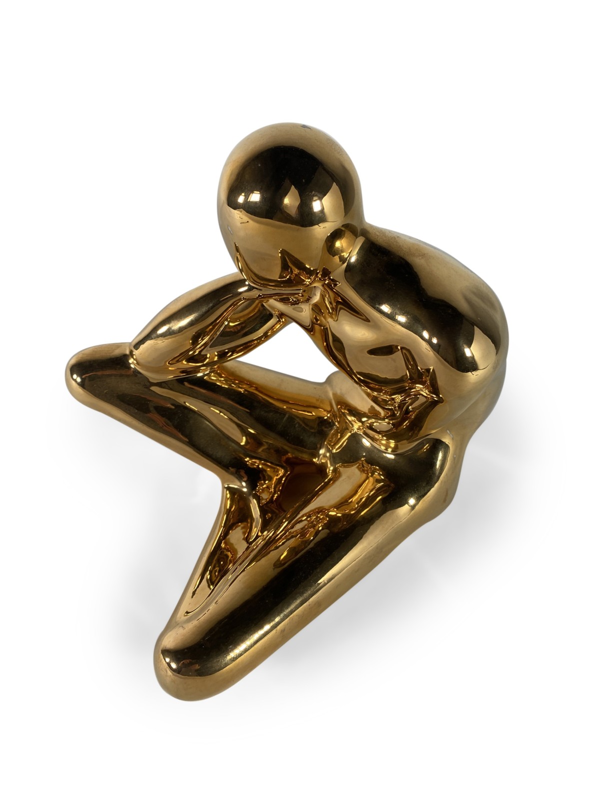 American modern ceramic gold glazed the thinker jaru