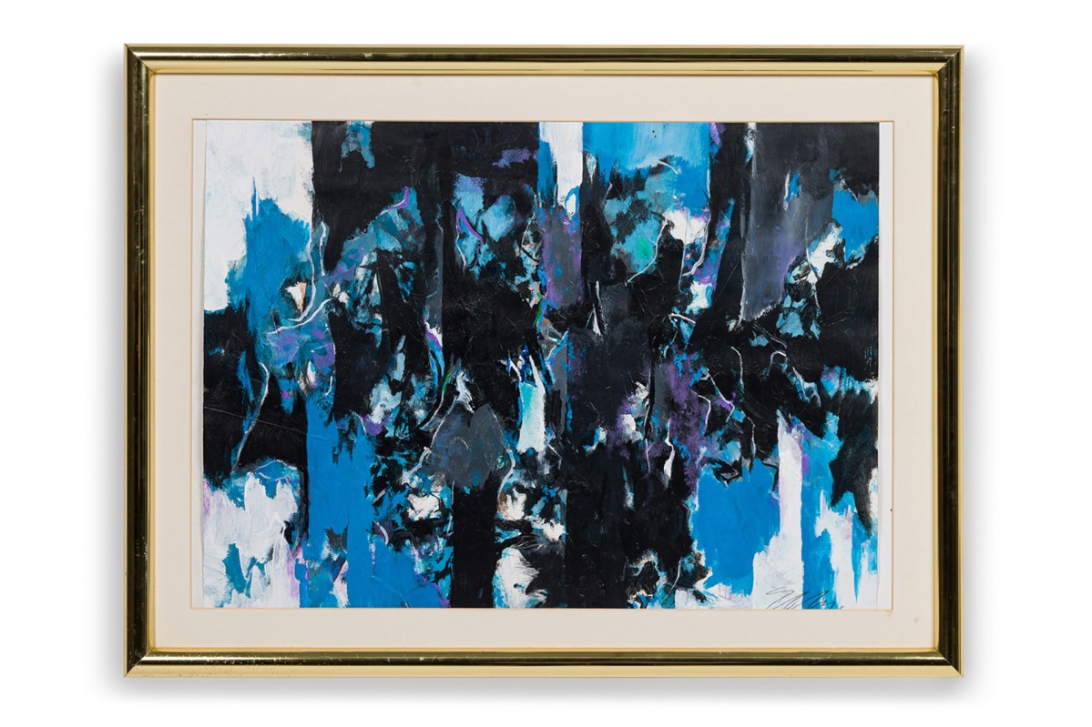 Ed eller american contemporary abstract waves I painting