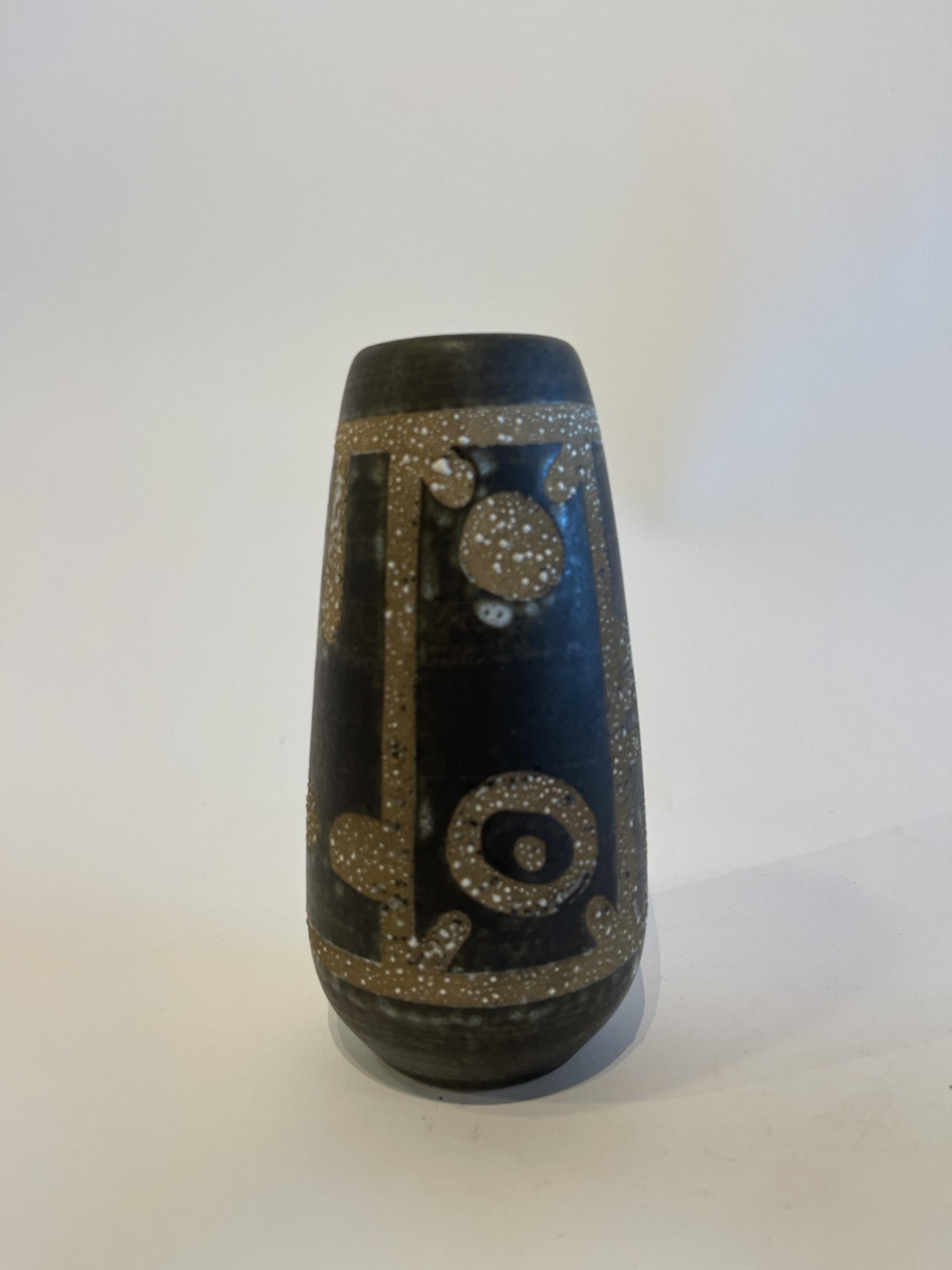 Israeli Mid Century Lapid Lava Glazed Ceramic Vase e