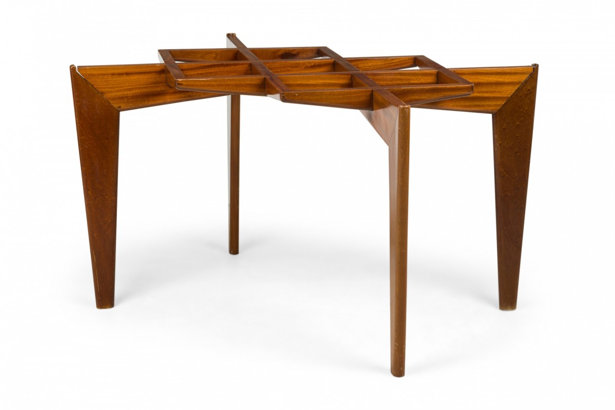 Gio ponti mid century italian modern mahogany dining table frame