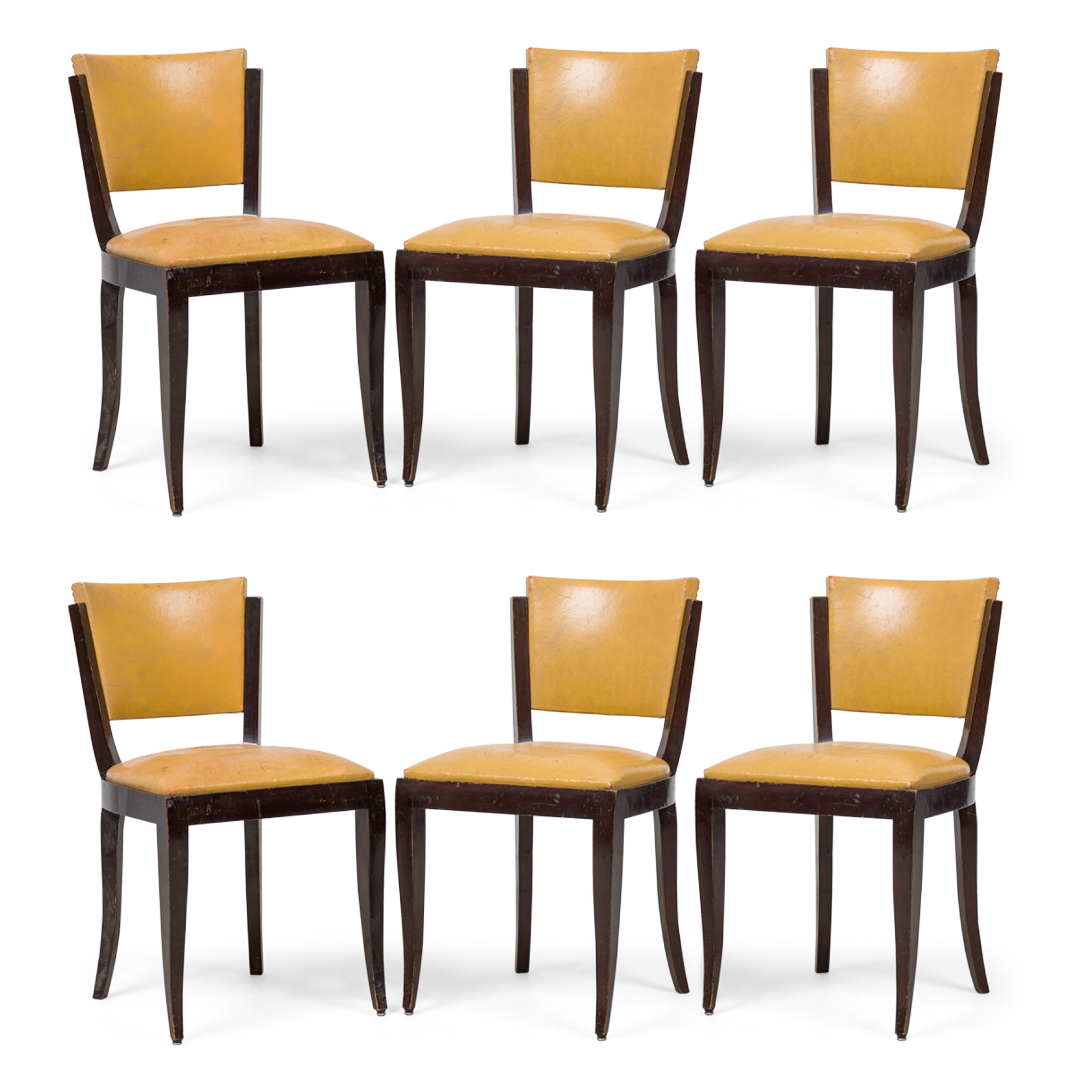Pair of Upholstered Art Deco Armchairs of Palisander Wood Pair of Upholstered Art Deco Armchairs of Palisander Wood