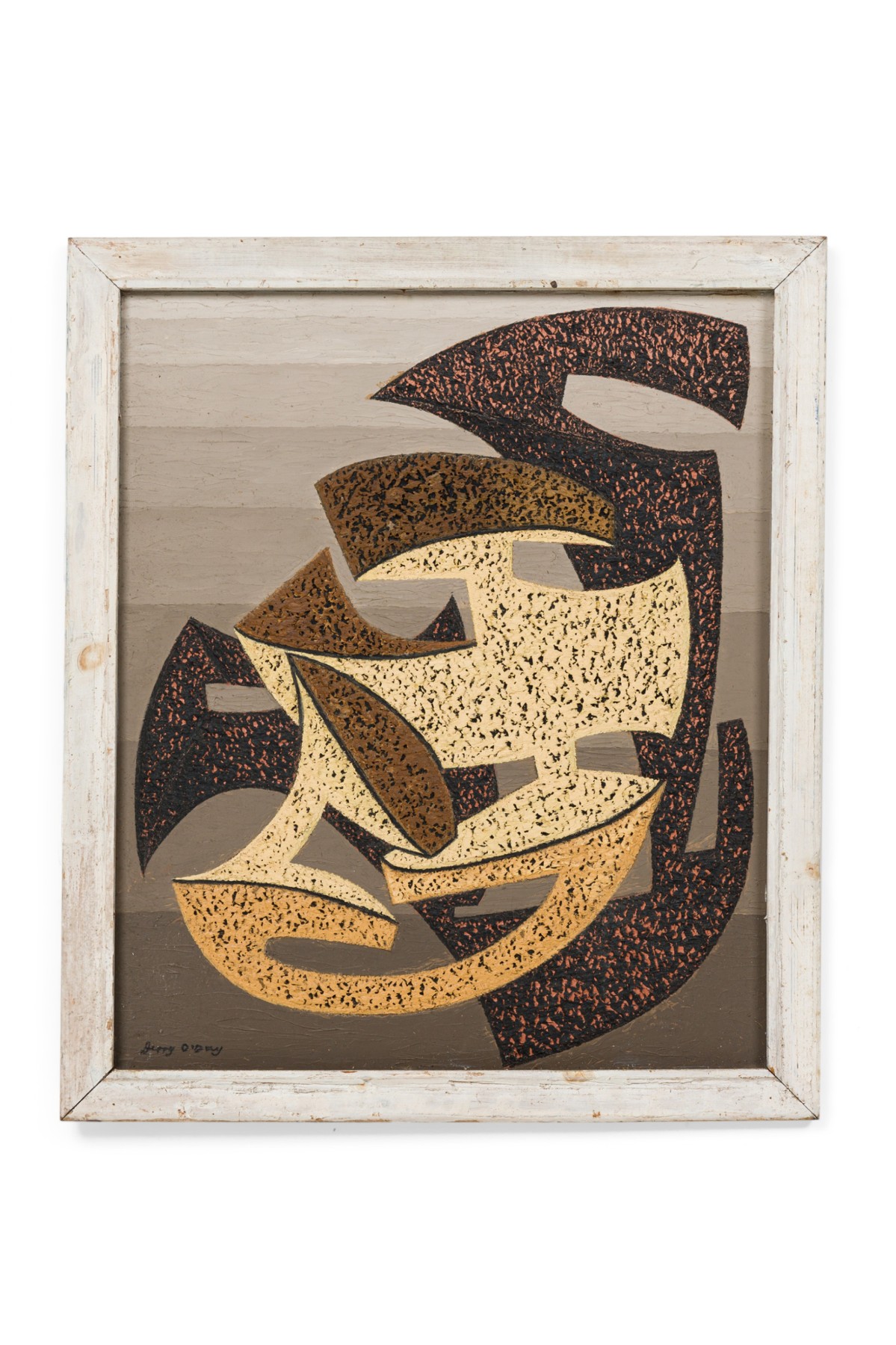 American mid century jerry o'day abstract on oil painting