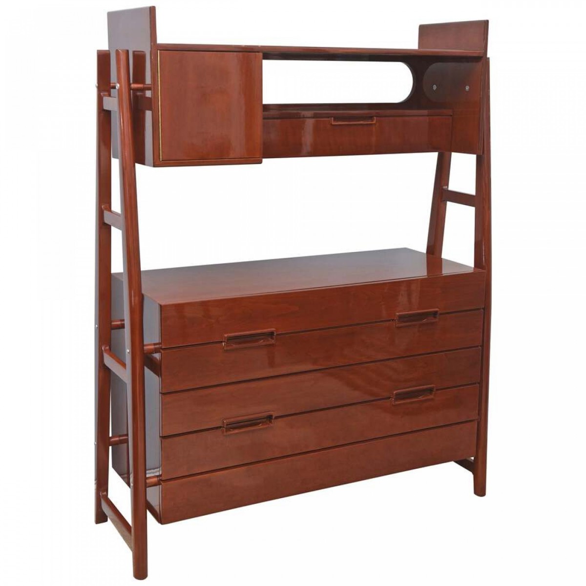 Silvio cavatorta mid century italian modern mahogany cabinet bookcase