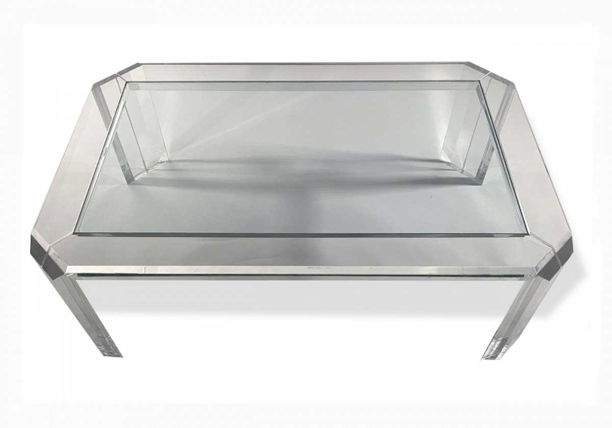 Charles hollis jones mid century american modern lucite cocktail table