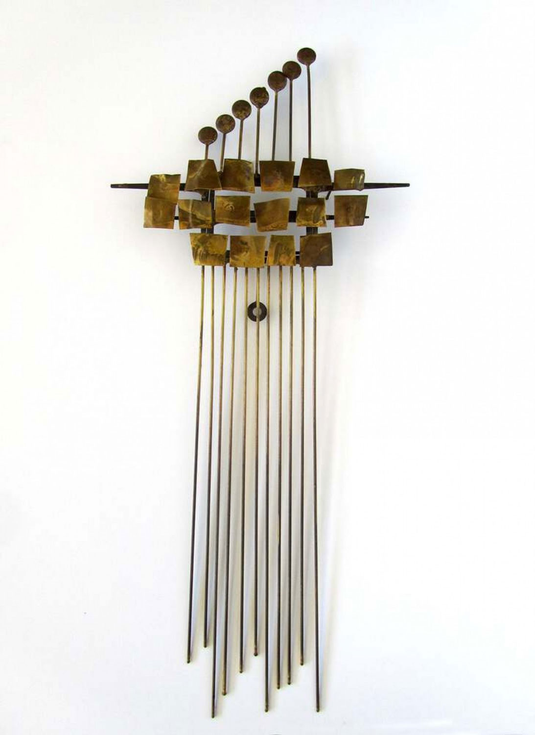 Mid century italian modern gilt metal wall sculpture
