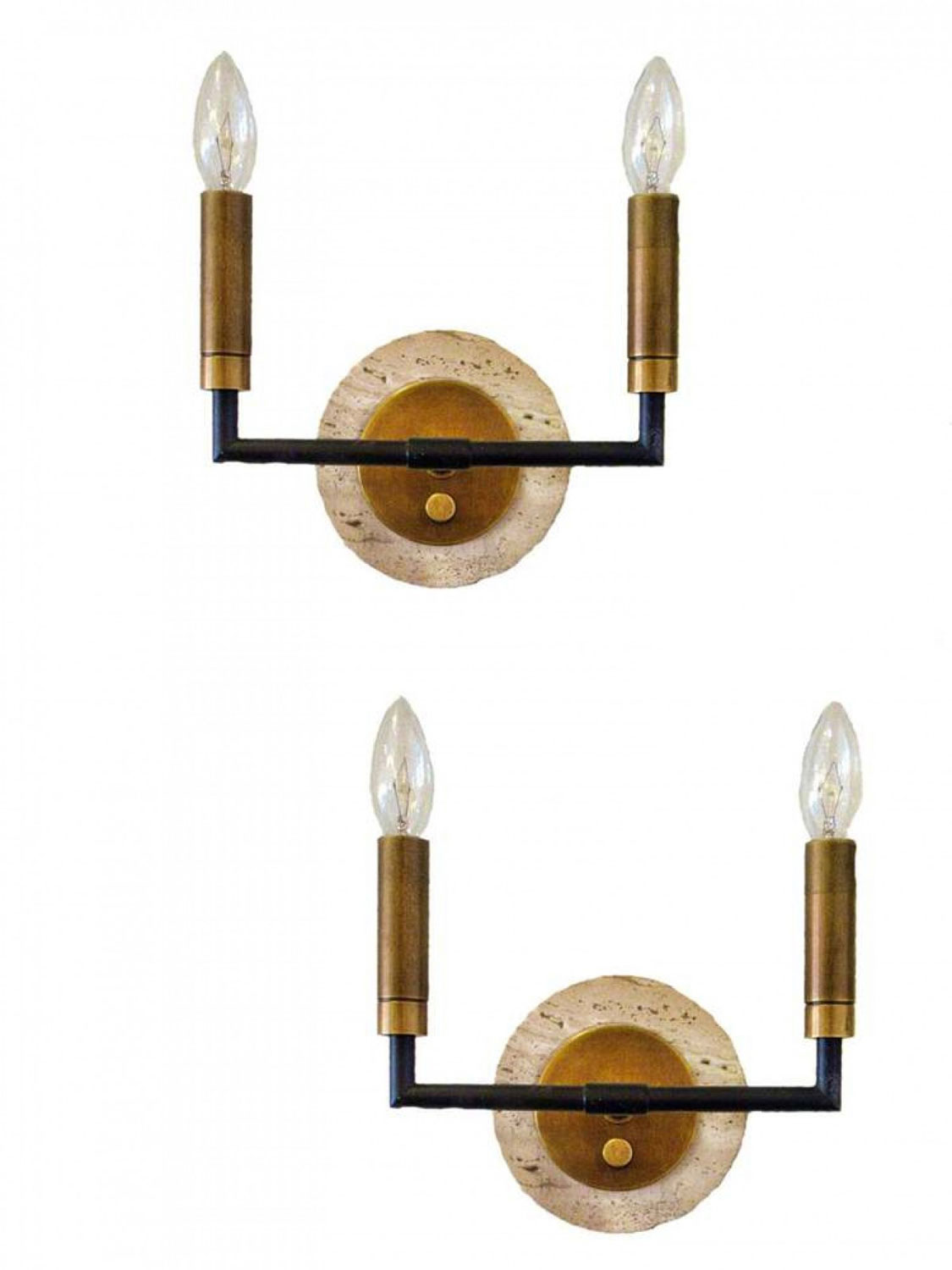 Pair of mid century italian modern wall sconces