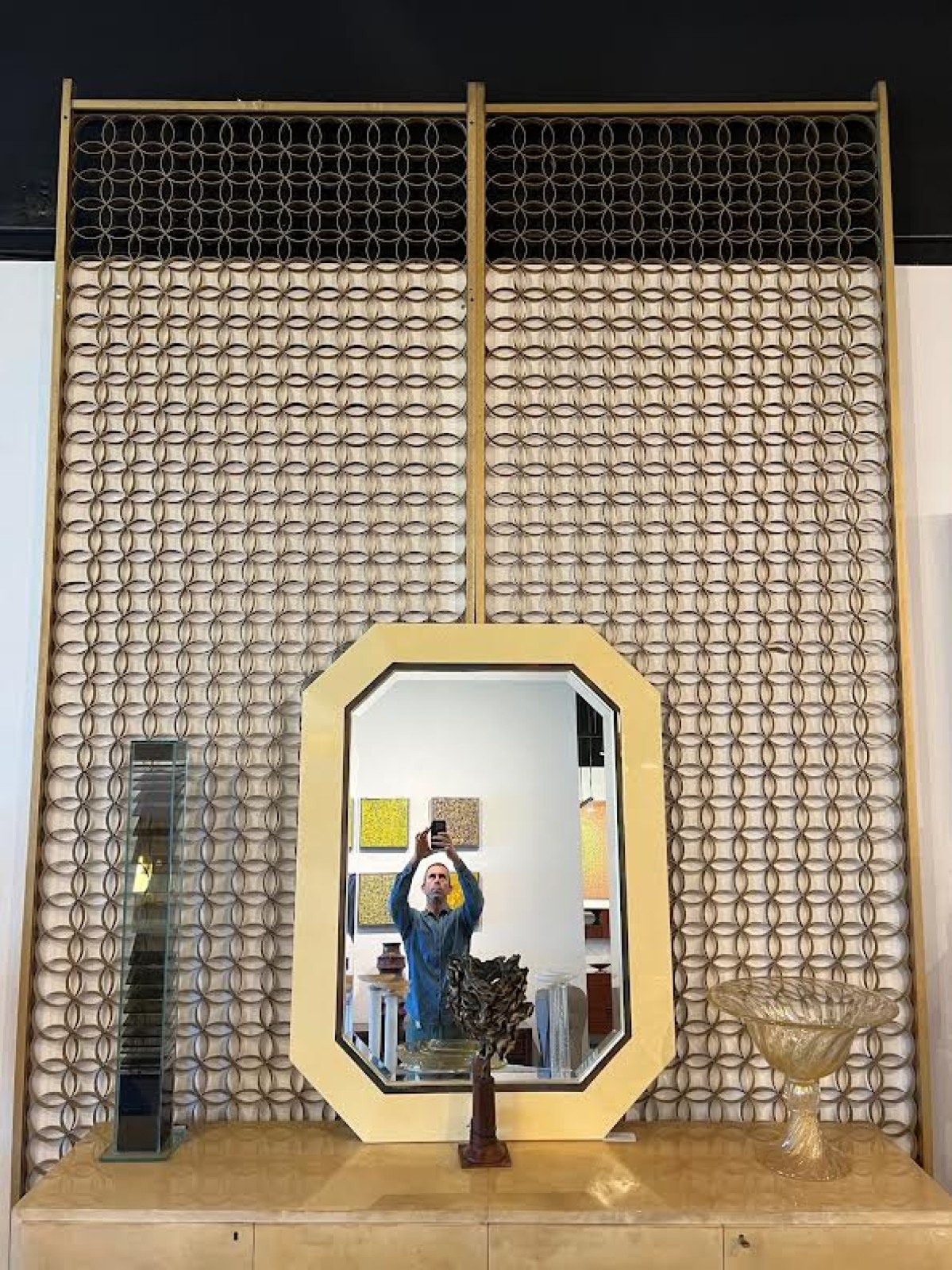 Pair of large Aluminum architectural element screen