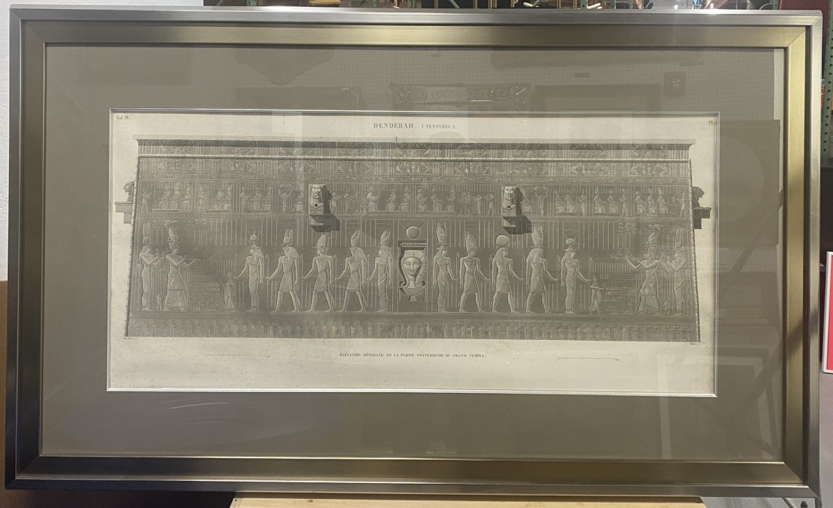 French 19th century lithograph denderah