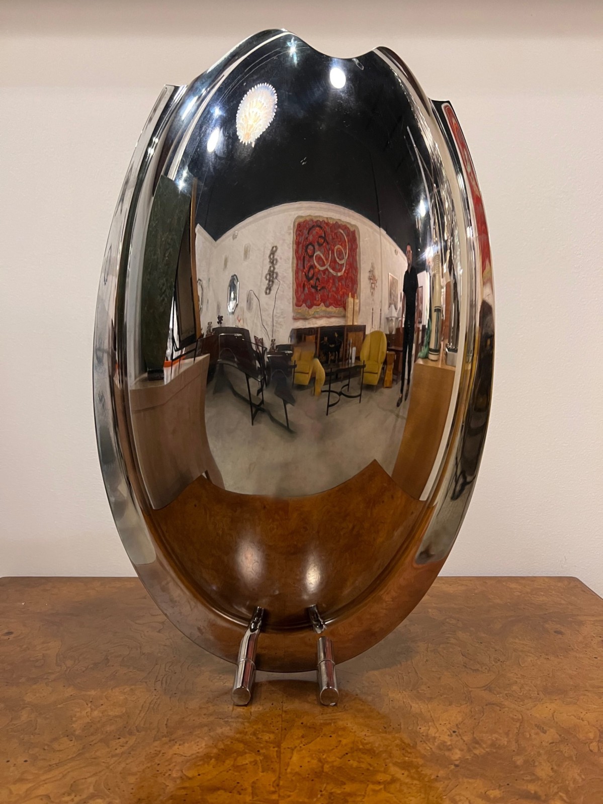 Giuliano malimpensa italian contemporary silver plated vase